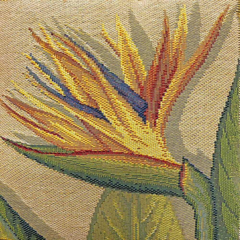 Gobelins Art Tapestry Bird of Paradise Flower Pillow Case 13-in Square Belgium - Picture 2 of 7